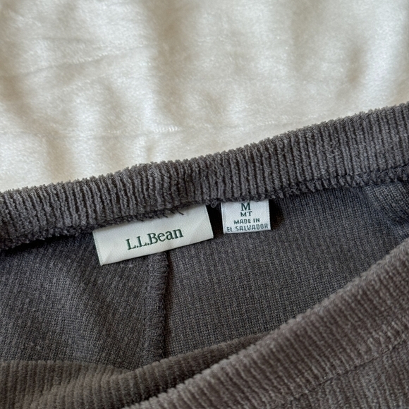 L.L. Bean Gray Cord Wide Leg Pants - Picture 3 of 7